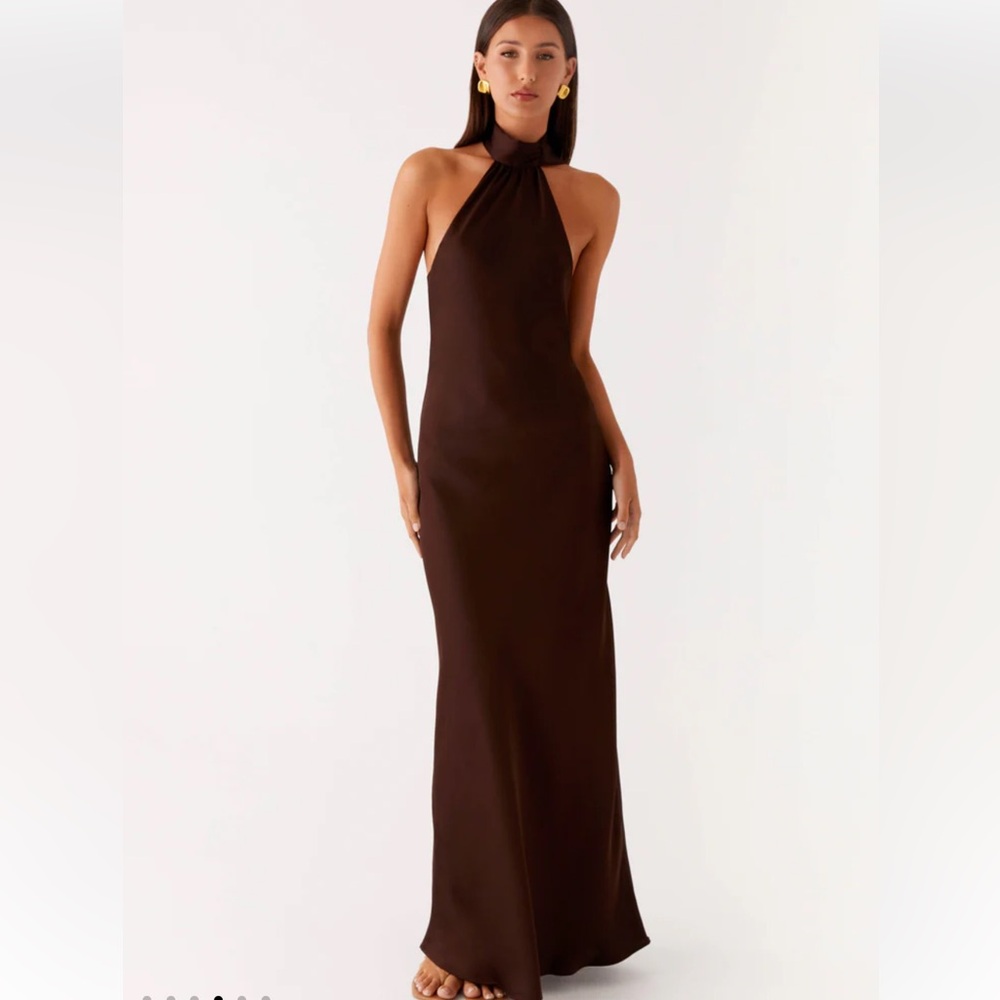 Peppermayo Chocolate Backless Dress